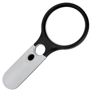 Dual Glasses Handheld Magnifying Glass with Light