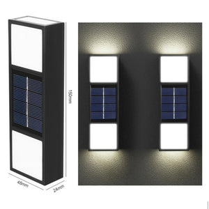 Solar Luminescent Outdoor Patio Wall Lamp