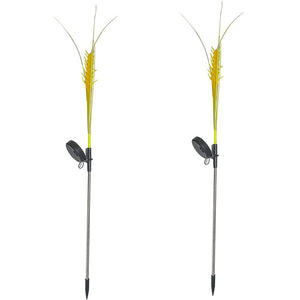 Outdoor Solar Powered Stake Straw Garden Lamp