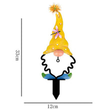 Metal Gnome Garden Stake Decor